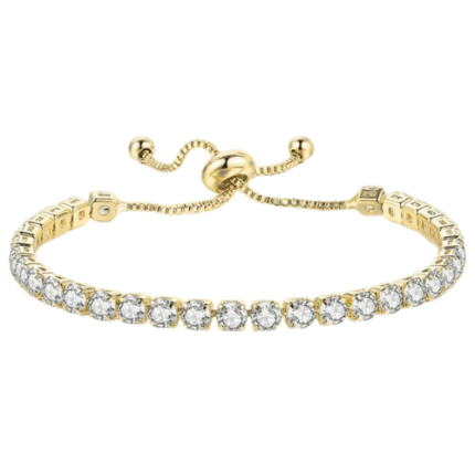 Charm Tennis Bracelet Lab Grown Shiny