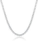 Tennis Chain / Lab Grown Necklace / Silver