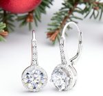 Clip Earrings Silver Color Lab Grown - Image 3