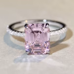 Emerald Cut Engagement Ring Lab Grown - Image 7