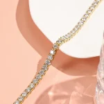 Tennis Chain Bracelet Lab Grown Rose Gold - Image 14