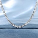 Tennis Chain / Lab Grown Necklace / Silver - Image 3