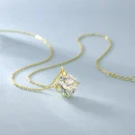 Solitaire Lab Grown Necklace Round - Image 2