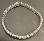 Tennis Chain Bracelet Lab Grown Silver - Image 3