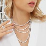 Tennis Chain / Lab Grown Necklace / Silver - Image 4