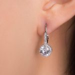 Clip Earrings Silver Color Lab Grown - Image 2