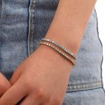 Tennis Chain Bracelet Lab Grown Silver - Image 5