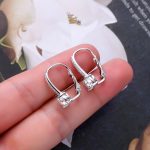 Clip Earrings Silver Color Lab Grown - Image 5