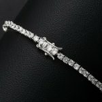 Tennis Chain Bracelet Lab Grown Silver - Image 6