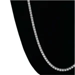 Tennis Chain / Lab Grown Necklace / Silver - Image 6