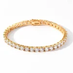 Tennis Chain Bracelet Lab Grown Rose Gold - Image 9