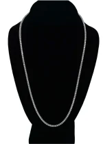 Tennis Chain / Lab Grown Necklace / Silver - Image 2