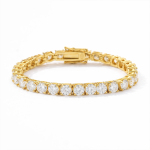 Tennis Chain Bracelet Lab Grown Gold