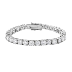 Tennis Chain Bracelet Lab Grown Silver