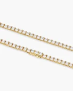 Tennis Chain / Lab Grown Necklace / Gold - Image 5