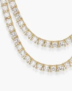 Tennis Chain / Lab Grown Necklace / Gold - Image 6